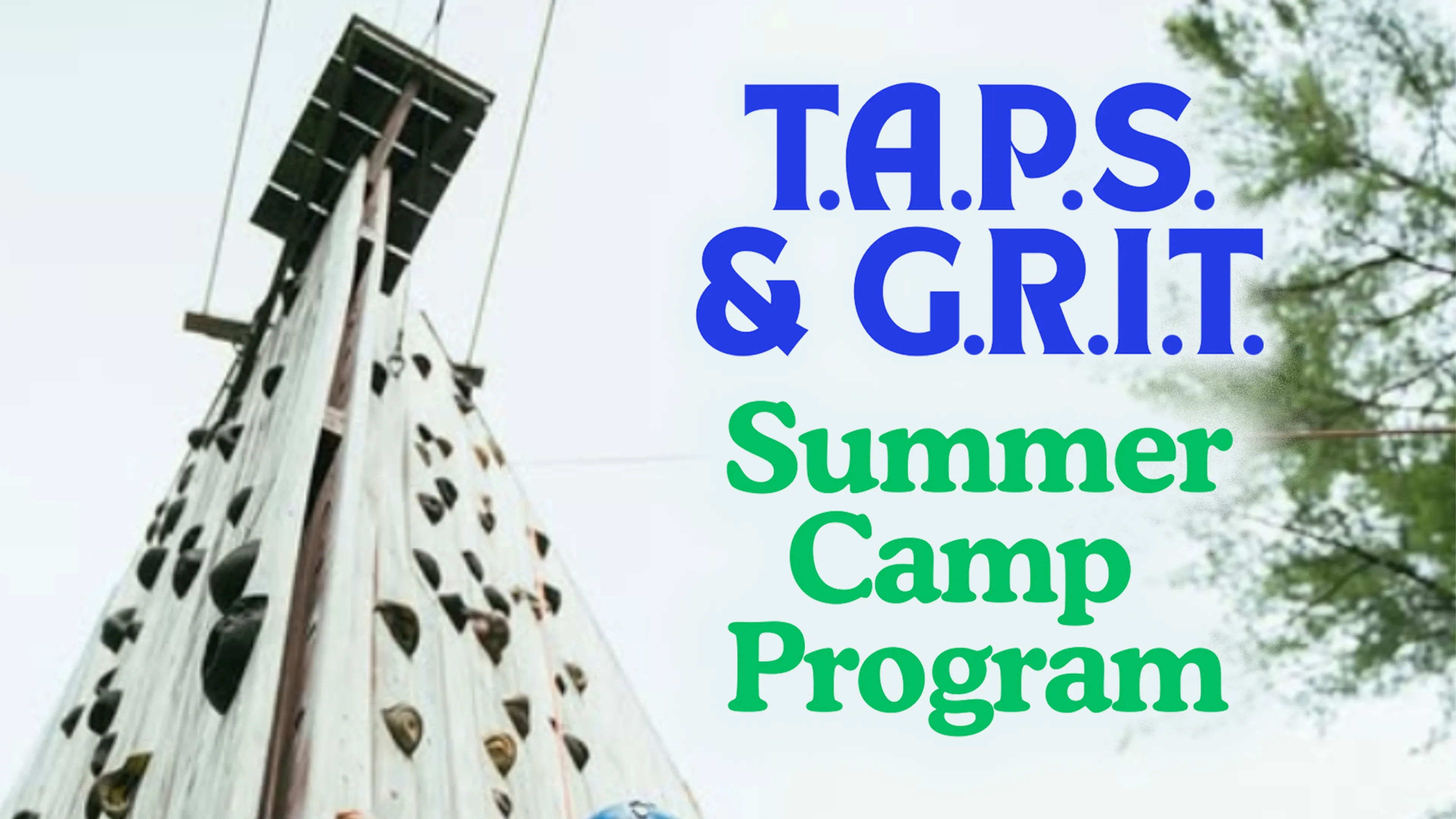 T.A.P.S. & G.R.I.T. Summer Camp Program poster